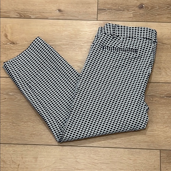 Charter Club Pants - Women’s Black and White Patterned Crop Dress Pants – Size 10 P